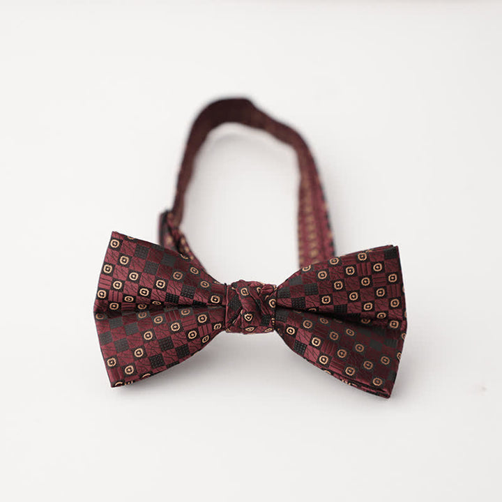 Nœud papillon d'affaires à motif dégradé pour homme, style vintage