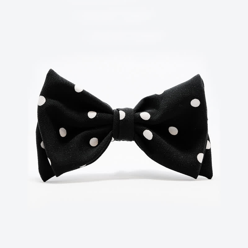 Nœud papillon à petits pois noirs et blancs pour homme