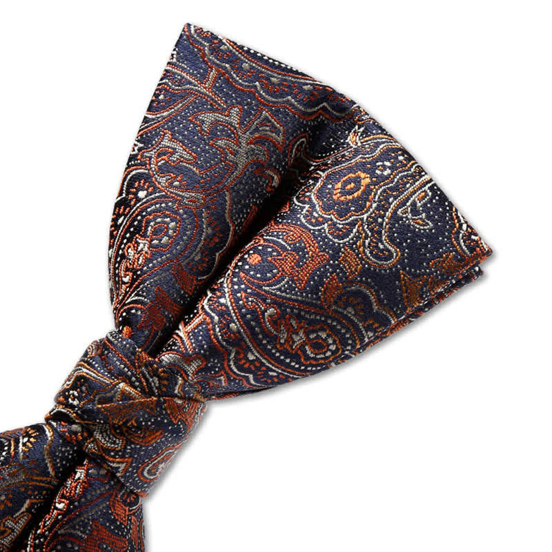 Nœud papillon luxueux à motif cachemire dégradé orange pour homme