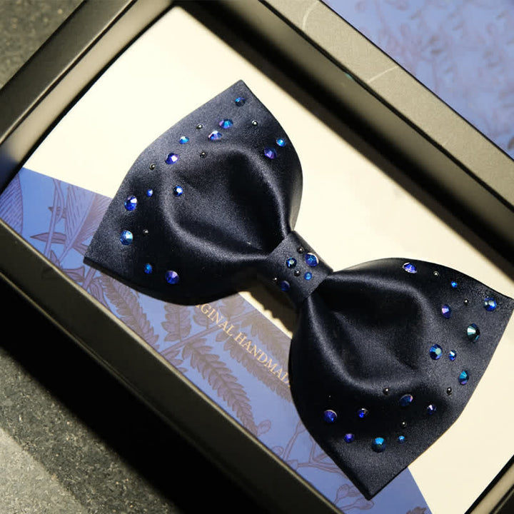 Nœud papillon pour homme avec galaxie étoilée et strass scintillants