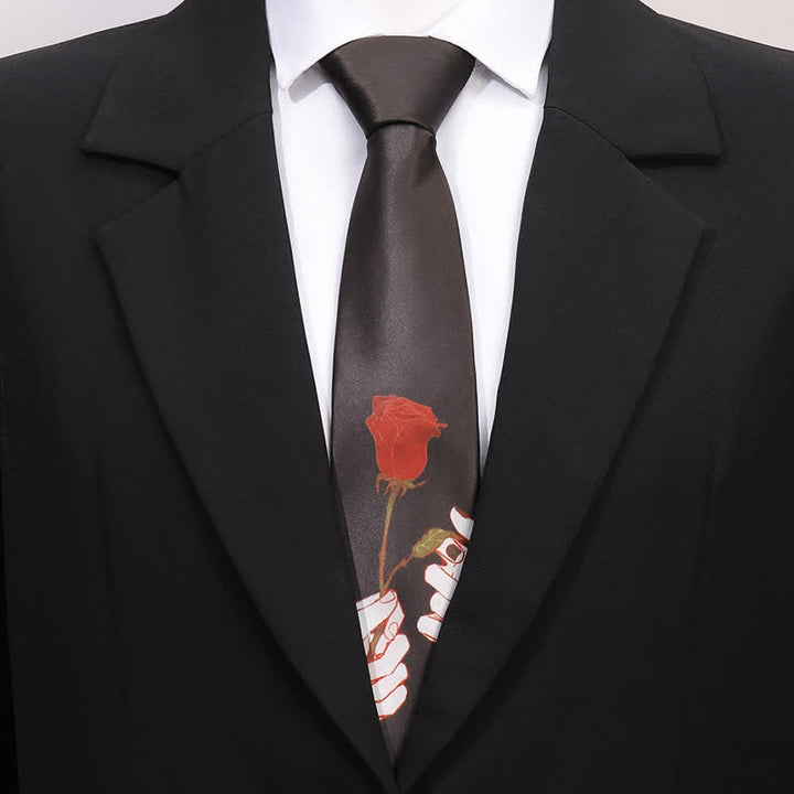 Cravate slim business à imprimé animal amusant pour homme