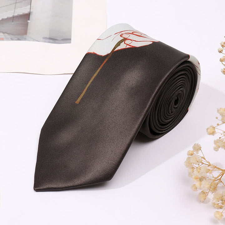 Cravate slim business à imprimé animal amusant pour homme