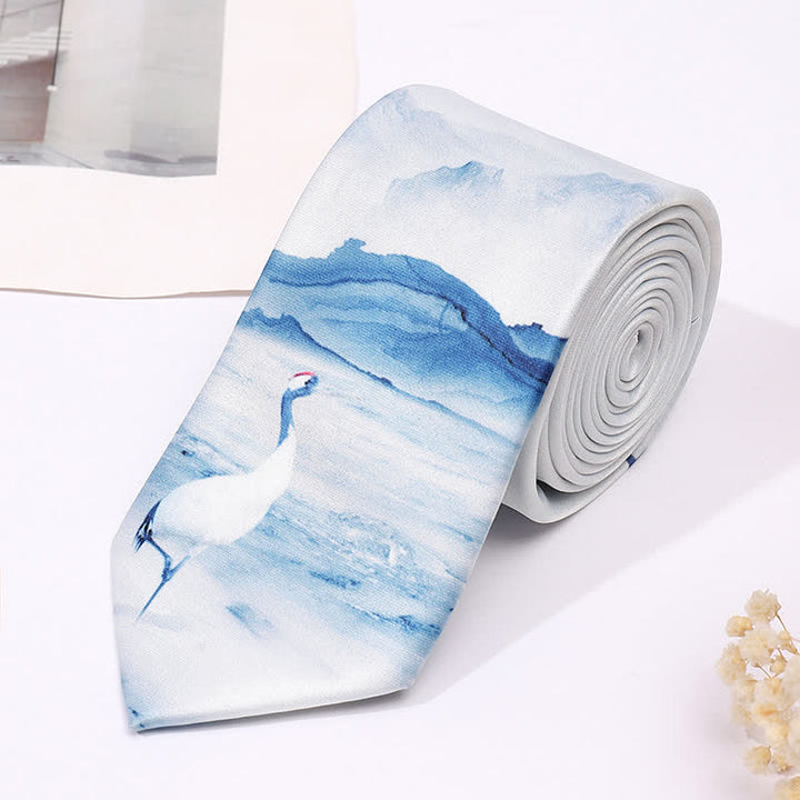 Cravate slim business à imprimé animal amusant pour homme