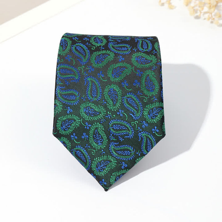 Cravate Jacquard Mix Cashew Fond Noir Homme