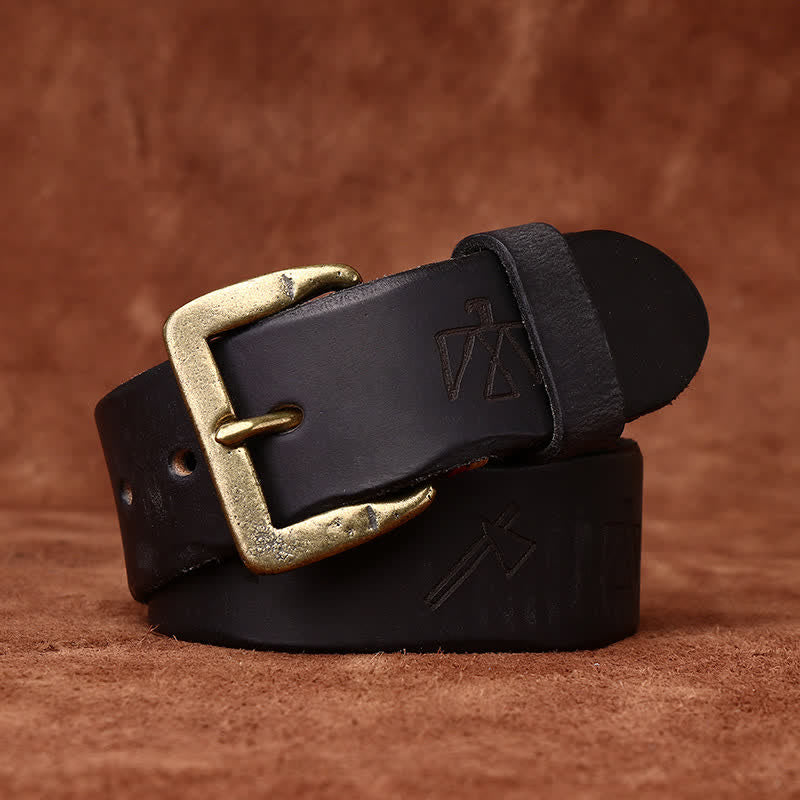 Ceinture en cuir avec gravure laser à motif totem