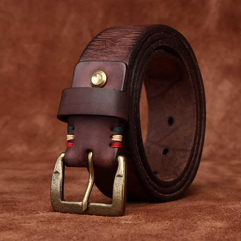 Ceinture en cuir avec gravure laser à motif totem