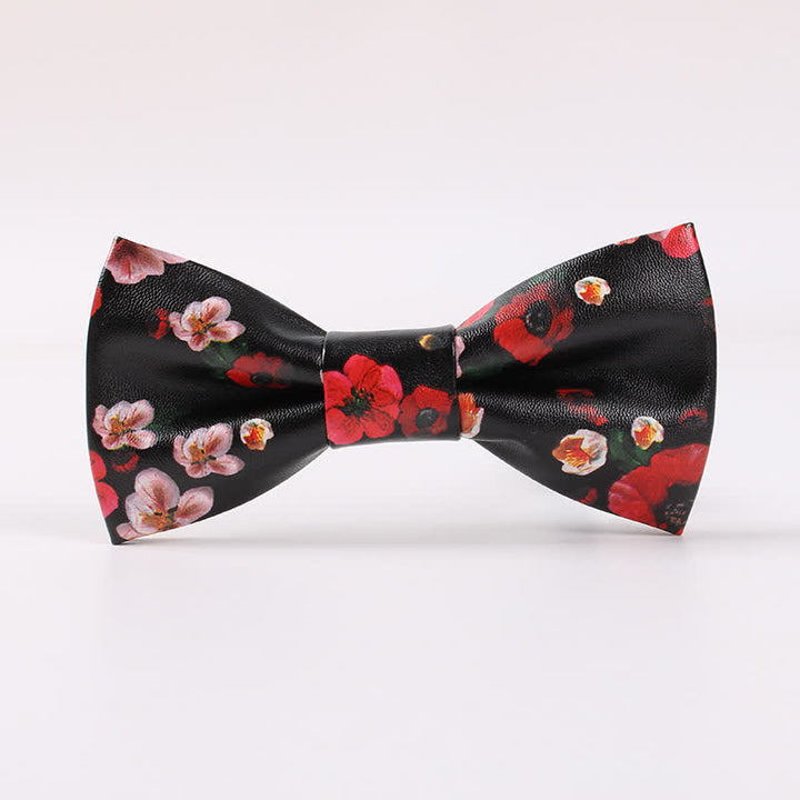 Nœud papillon en cuir à motif floral pour homme, élégant et beau - Style n° 2 - image 1