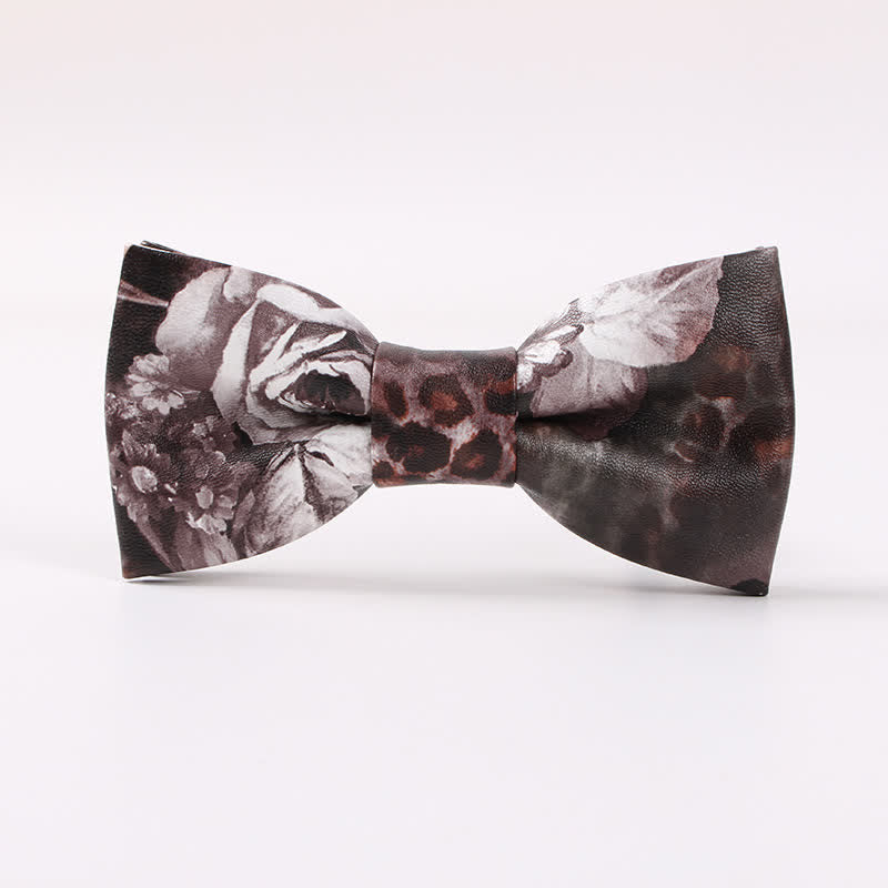 Nœud papillon en cuir à motif floral pour homme, élégant et beau - Style n° 3 - image 2