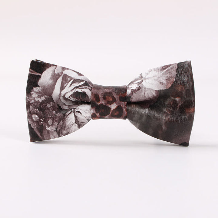 Nœud papillon en cuir à motif floral pour homme, élégant et beau - Style n° 3 - image 2