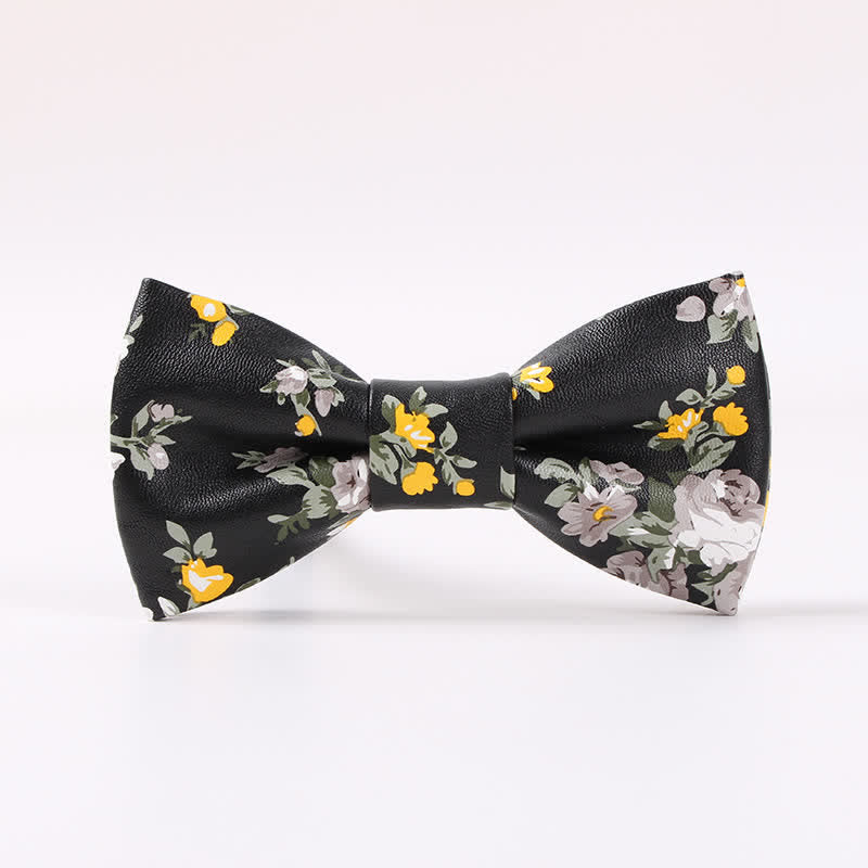 Nœud papillon en cuir à motif floral pour homme, élégant et beau - Style n° 1 - image 0