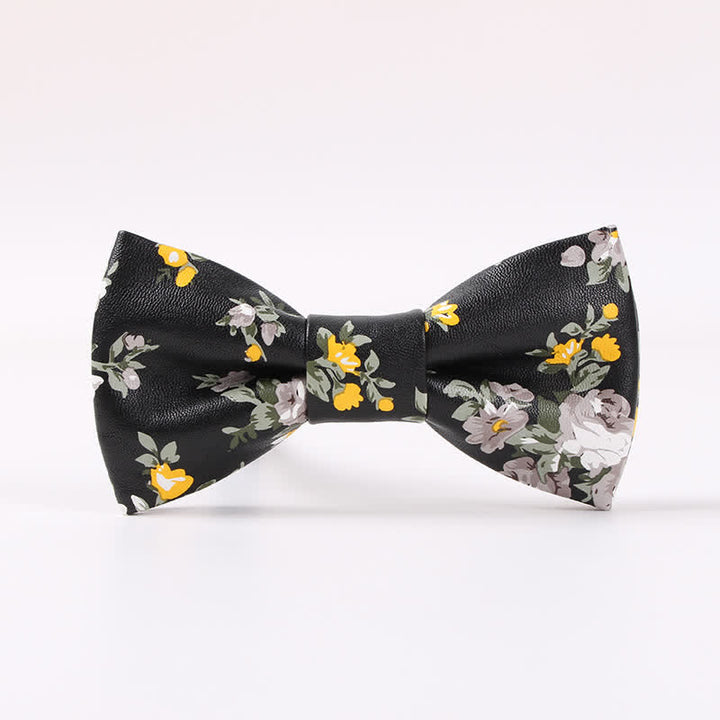 Nœud papillon en cuir à motif floral pour homme, élégant et beau - Style n° 1 - image 0