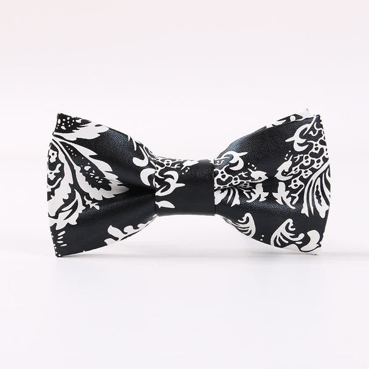 Nœud papillon en cuir à motif floral pour homme, élégant et beau - Style n° 4 - image 3