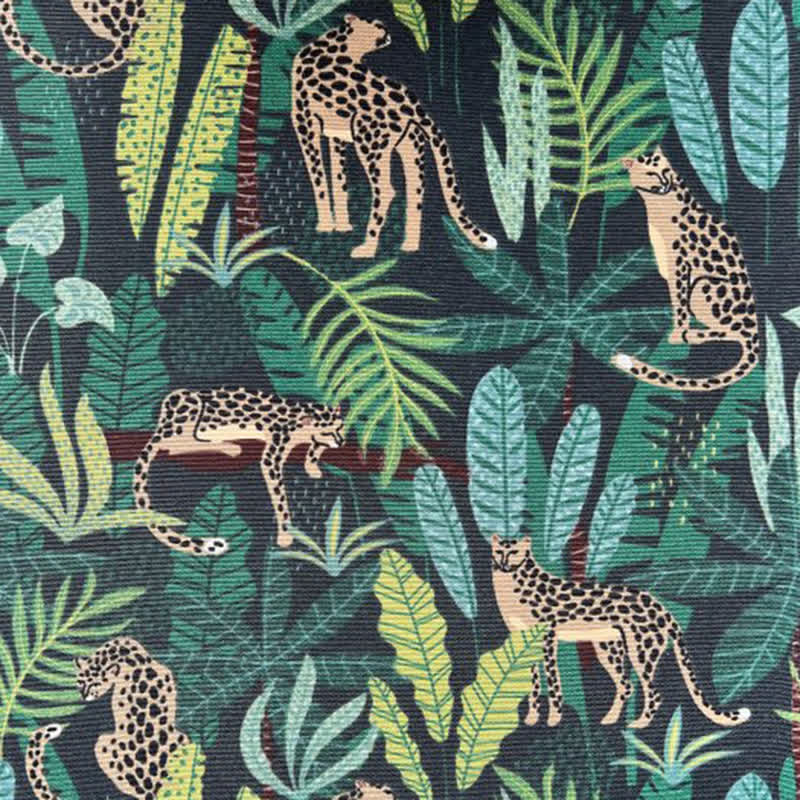 Cravate verte à pois pour homme avec motif jaguar et forêt tropicale