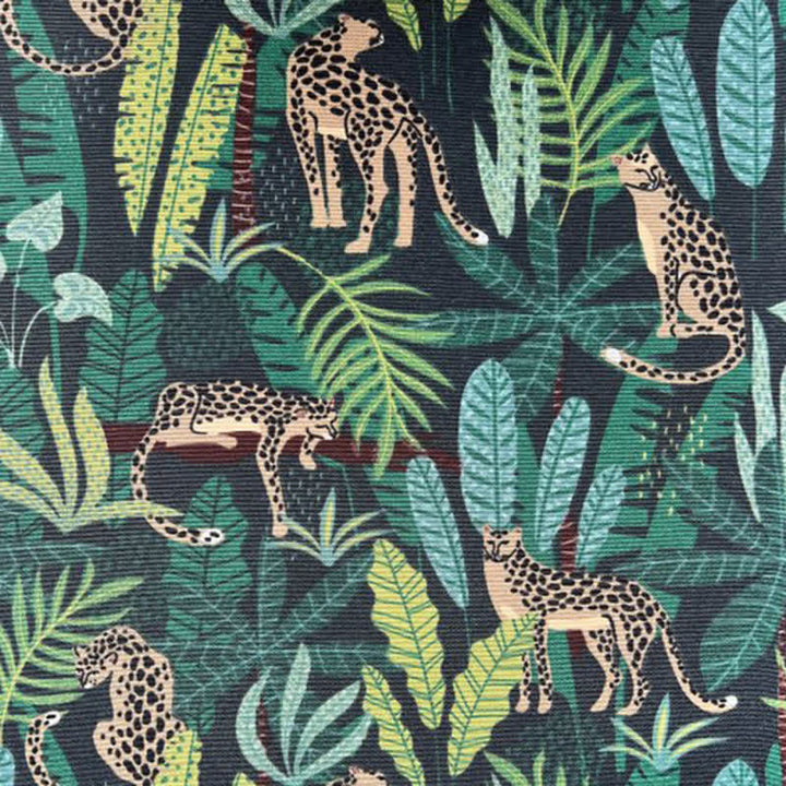 Cravate verte à pois pour homme avec motif jaguar et forêt tropicale