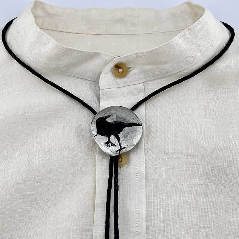 Pendentif Bolo en argent Black Crow