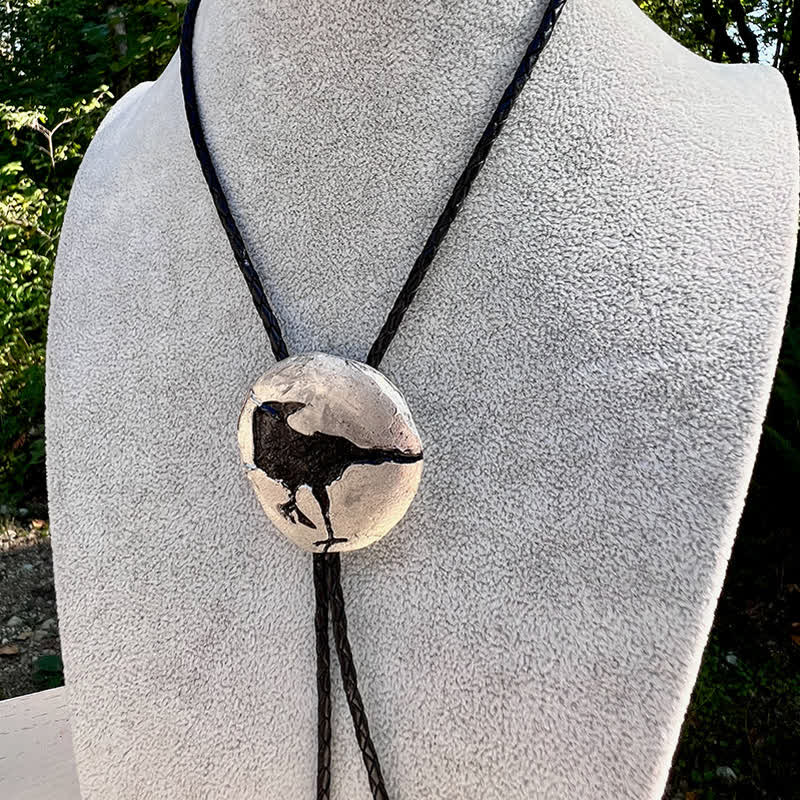 Pendentif Bolo en argent Black Crow