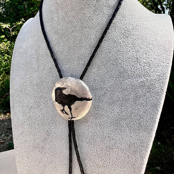 Pendentif Bolo en argent Black Crow