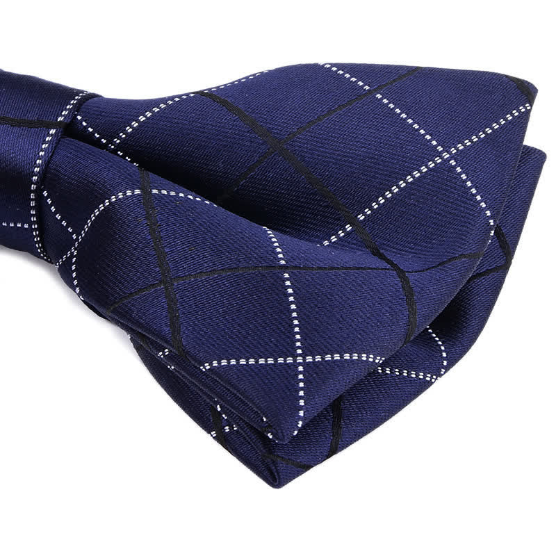 Lot de 2 nœuds papillon à carreaux de style britannique pour homme