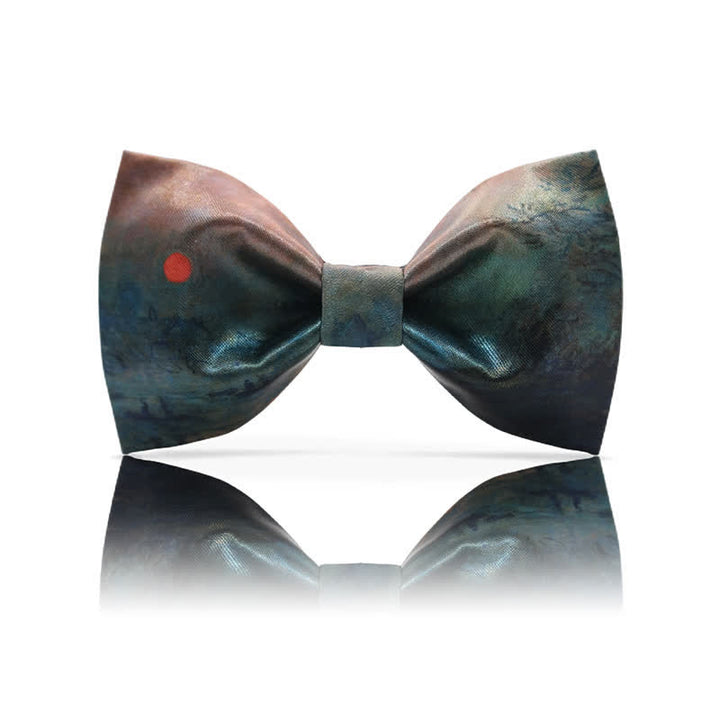 Nœud papillon vert foncé pour homme avec scène de nuit séduisante
