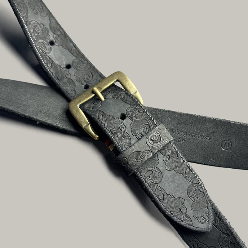 Ceinture en cuir à motif floral vintage délicat
