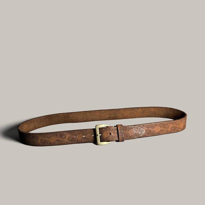Ceinture en cuir à motif floral vintage délicat