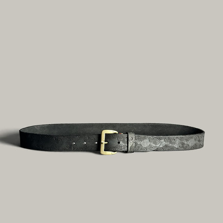 Ceinture en cuir à motif floral vintage délicat