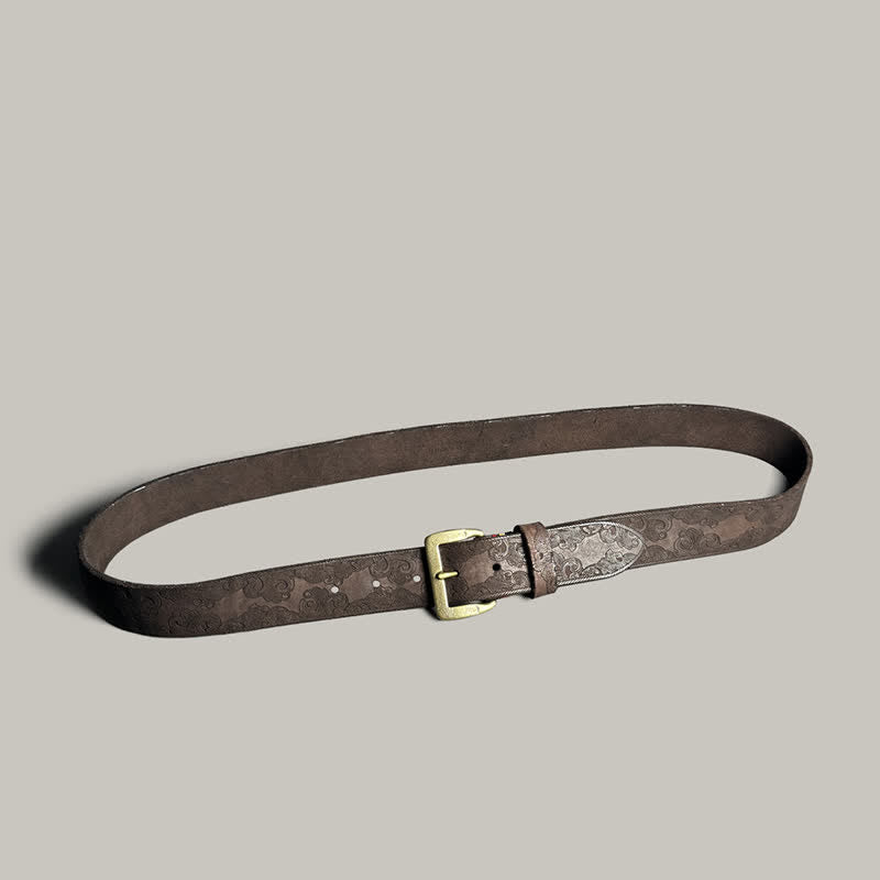 Ceinture en cuir à motif floral vintage délicat