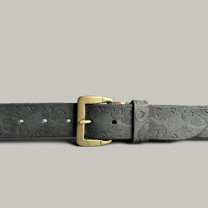 Ceinture en cuir à motif floral vintage délicat