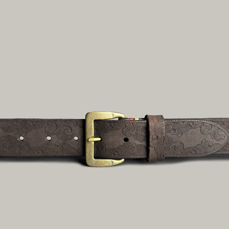 Ceinture en cuir à motif floral vintage délicat
