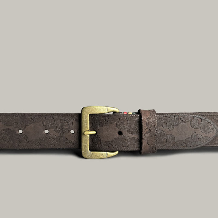 Ceinture en cuir à motif floral vintage délicat