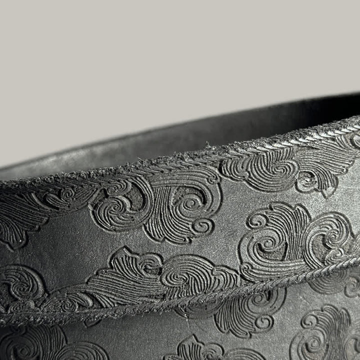 Ceinture en cuir à motif floral vintage délicat