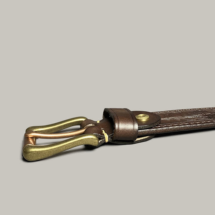 Ceinture en cuir à imprimé floral classique et tendance