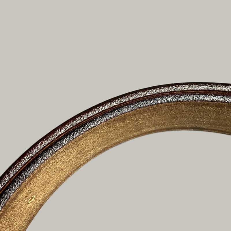 Ceinture en cuir à boucle carrée avec motif diamant gravé