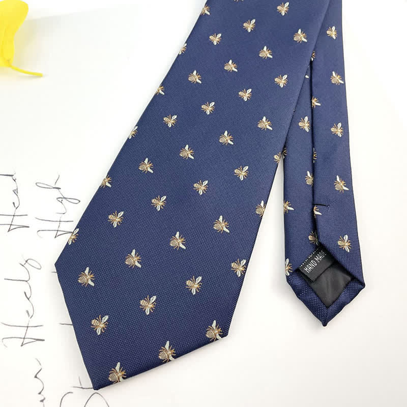 Cravate décontractée à motifs d'abeilles mignonnes pour hommes - image 5
