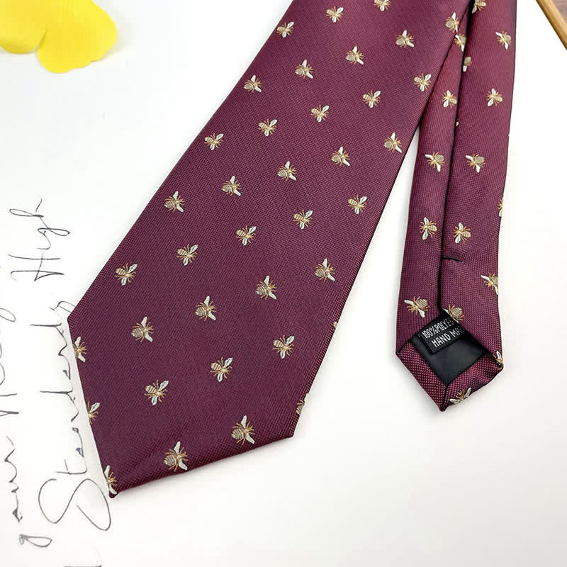 Cravate décontractée à motifs d'abeilles mignonnes pour hommes - image 2