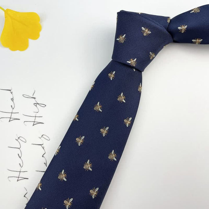Cravate décontractée à motifs d'abeilles mignonnes pour hommes - image 4