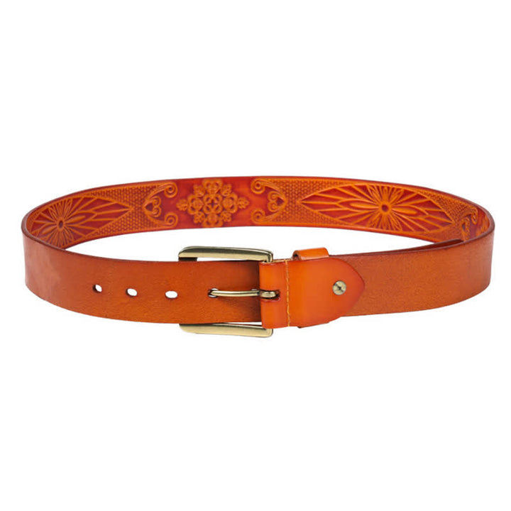 Ceinture en cuir à motif exotique médiéval en relief