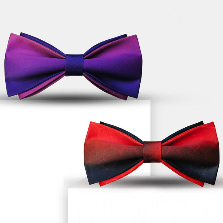 Nœud papillon double épaisseur dégradé de couleurs pour homme