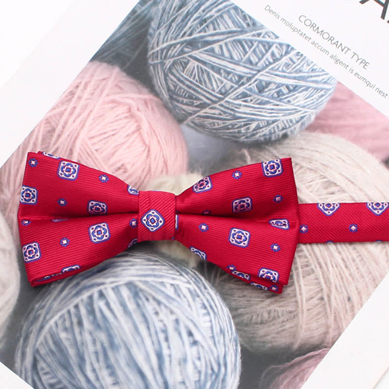 Nœud papillon à rayures florales de style vintage pour homme
