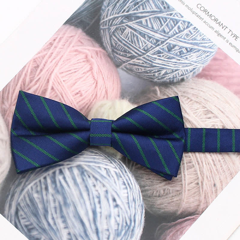 Nœud papillon à rayures florales de style vintage pour homme