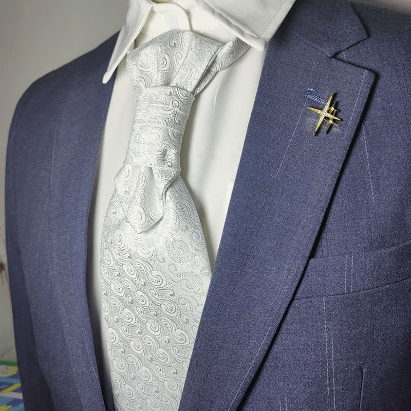 Cravate pré-nouée pour homme à motif cachemire pour soirée d'affaires