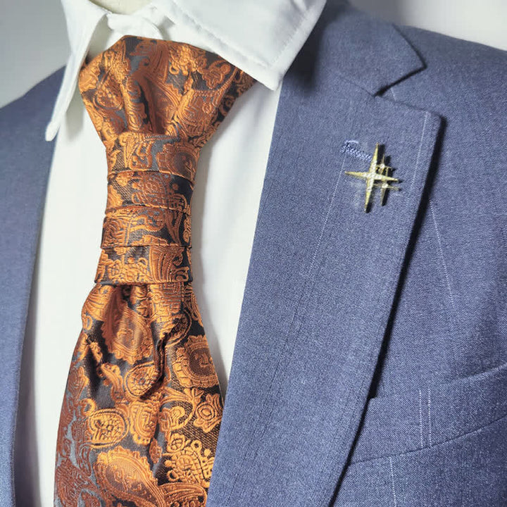Cravate pré-nouée pour homme à motif cachemire pour soirée d'affaires