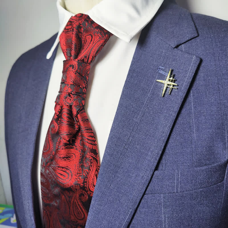 Cravate pré-nouée pour homme à motif cachemire pour soirée d'affaires