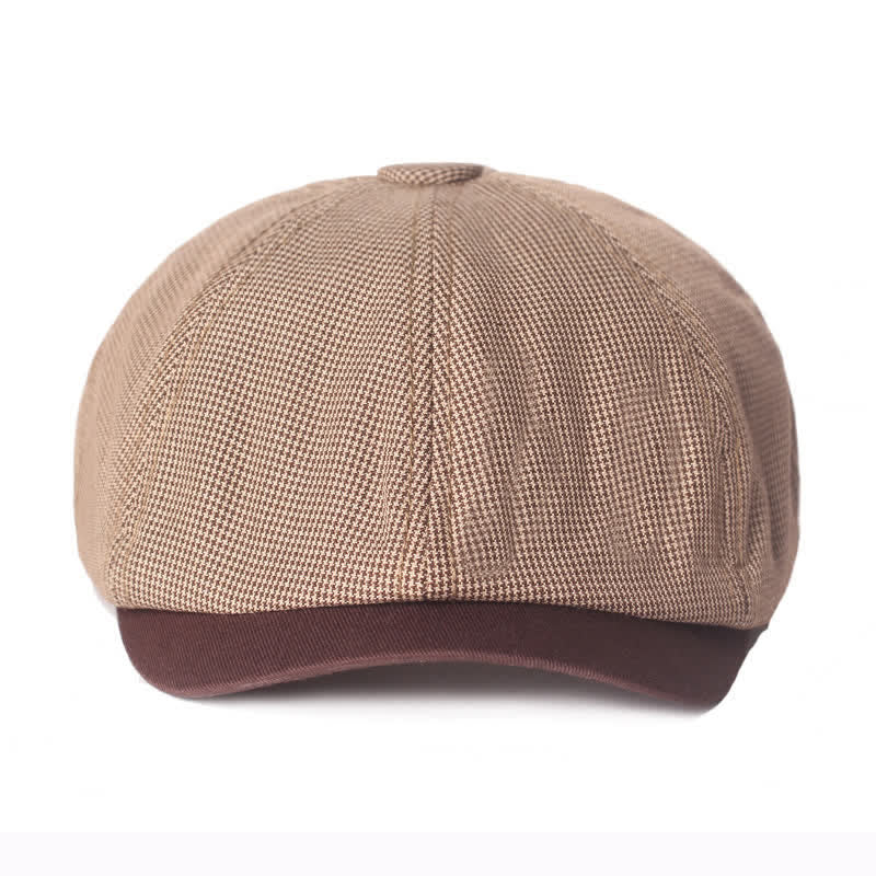 Béret octogonal à micro-motifs assortis aux couleurs