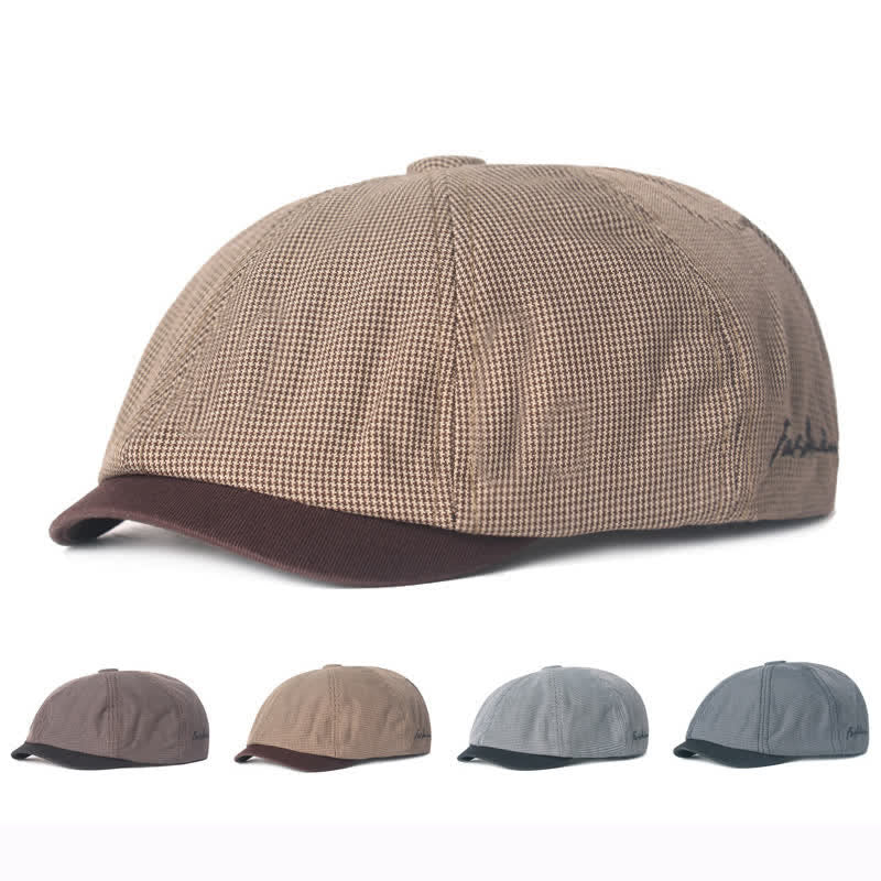 Béret octogonal à micro-motifs assortis aux couleurs