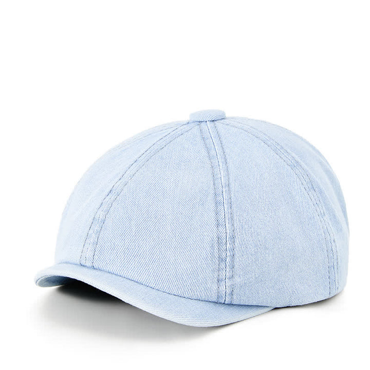 Béret en denim délavé vintage vieilli
