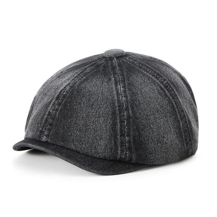 Béret en denim délavé vintage vieilli