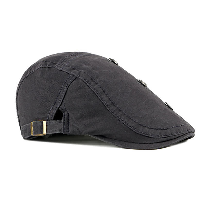 Chapeau béret plat à décor de rivets punk élégant