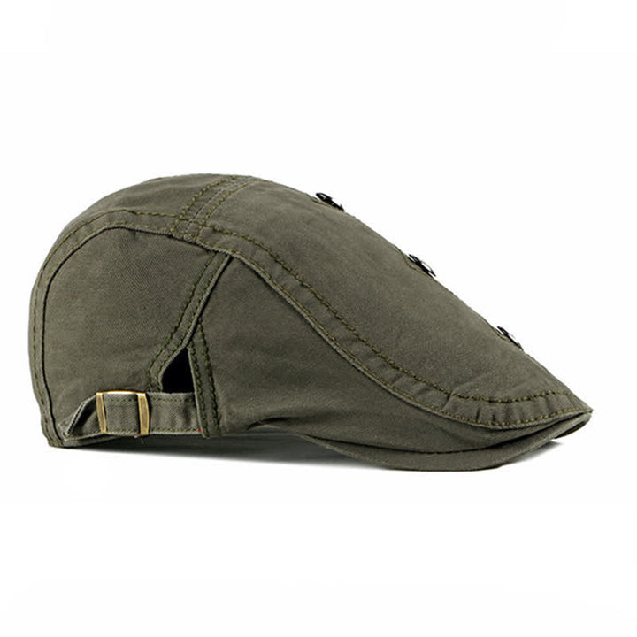 Chapeau béret plat à décor de rivets punk élégant