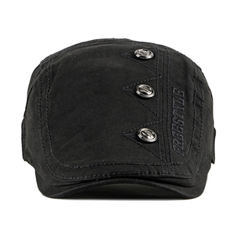 Chapeau béret plat à décor de rivets punk élégant